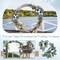 Wedding Arch Flowers Set of 4 – Artificial Deep Sea Blue Gradient Floral Swags with 10 Cable Ties & 8 Clips – Faux Flower Decorations for Ceremony, Reception, Party, and Welcome Sign Backdrops